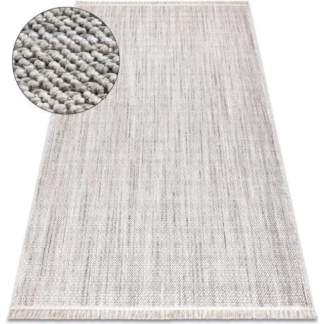RUGSX Kleden Rugsx Vloerkleed NANO FH93A Melange, lus, platgeweven gr 80x150 cm Grijs