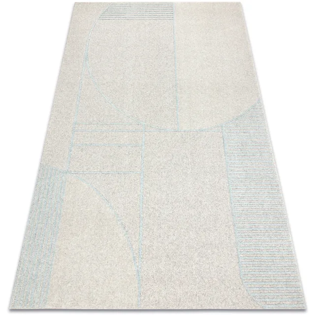 RUGSX Kleden Rugsx FLUX 461.14.AE120 wollen tapijt OSTA - Geometrisch 240x340 cm Grijs