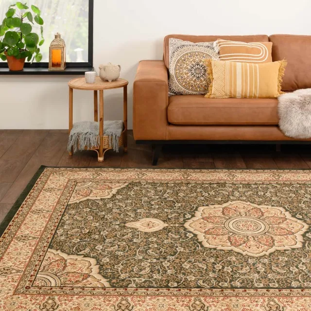 Tapeso Perzisch tapijt - Mirage Majesty groen/beige 240x340