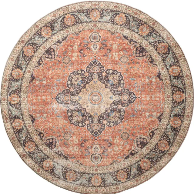 Fraai Rond binnen- en buitenkleed - Kairo Medaillon Terracotta - Ø 200cm