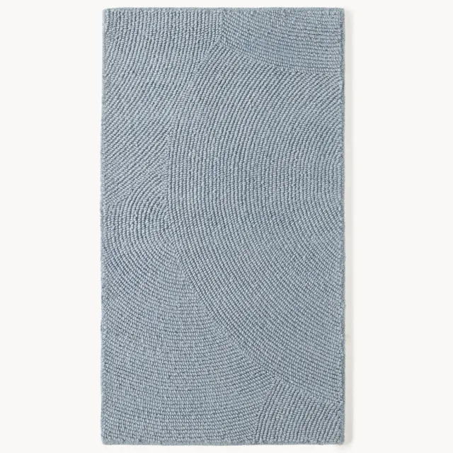 Westwing Collection Handgetuft wollen vloerkleed Eleni Lichtblauw