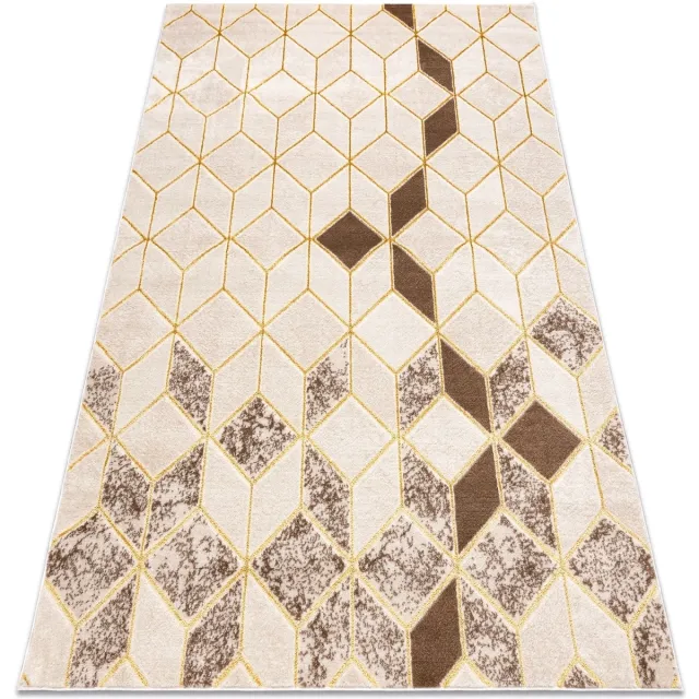 RUGSX Kleden Rugsx Tapijt MEFE modern B400 blokjes, geometrisch , 140x190 cm Beige