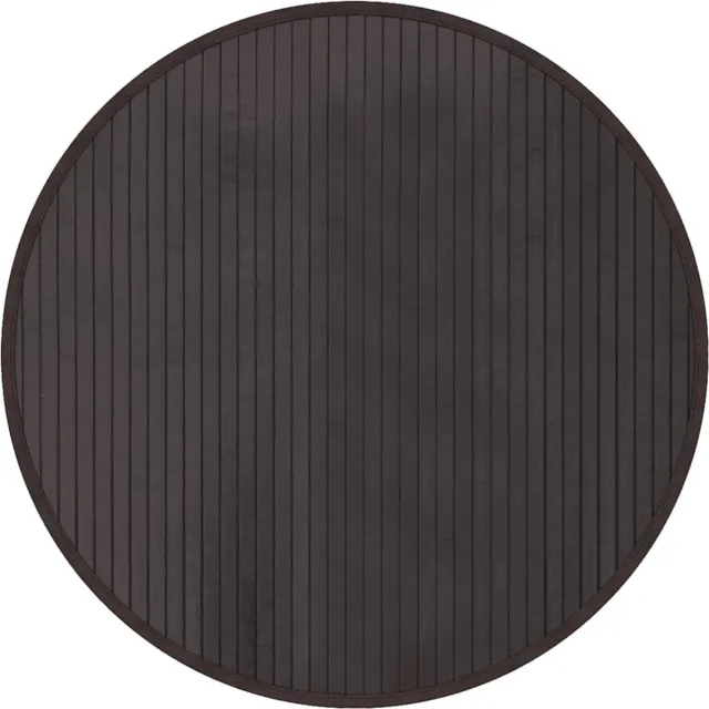 vidaXL Vloerkleed - rond - 60 - cm - bamboe - donkerbruin