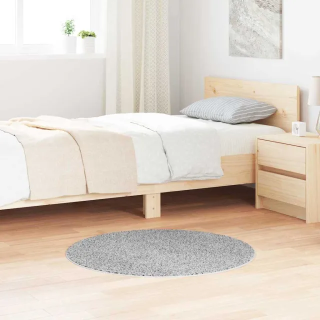 vidaXL Antislip Shaggy Tapijt Grijs 90 x 90 cm PP