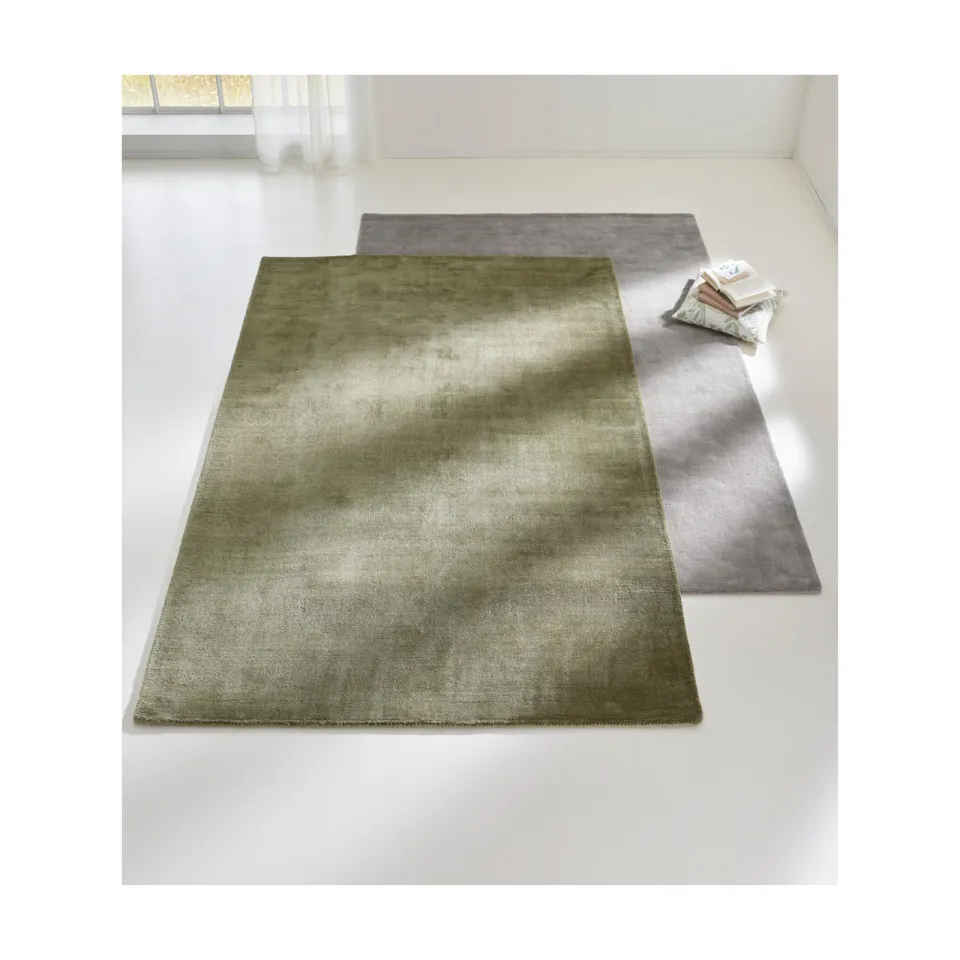Viscose vloerkleed olijf, foto 3
