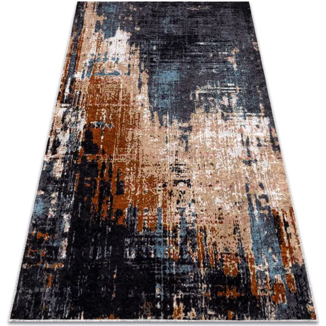 RUGSX Kleden Rugsx MIRO 51454.802 tapijt wasbaar Abstractie antislip 80x150 cm Blauw