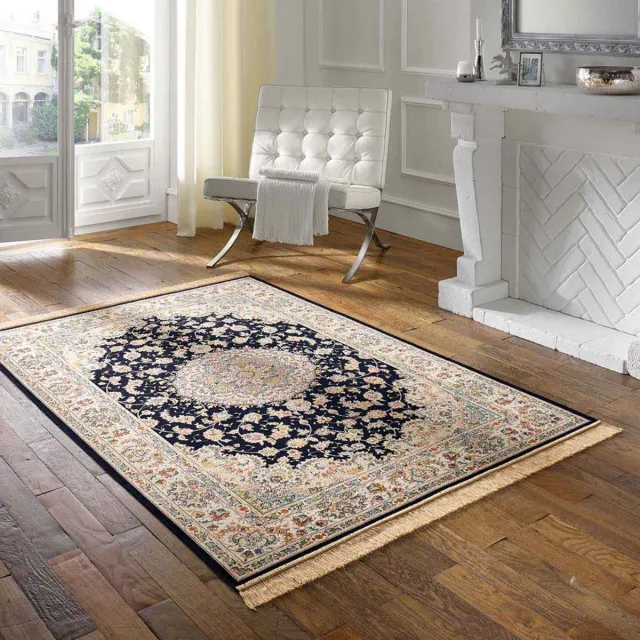 Tapeso Oosters tapijt - Regal Valentina donkerblauw 95x140