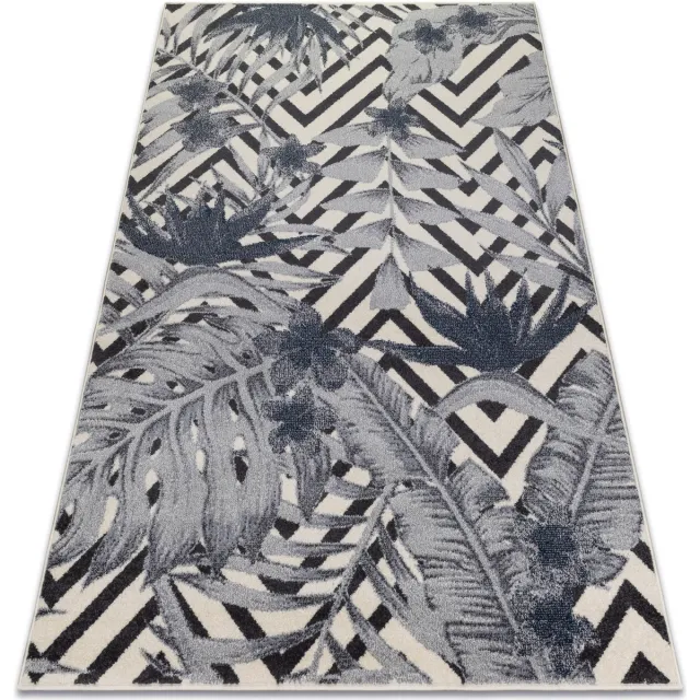 RUGSX Kleden Rugsx Tapijt HEOS 78540 crème / blauw blad 120x170 cm Beige