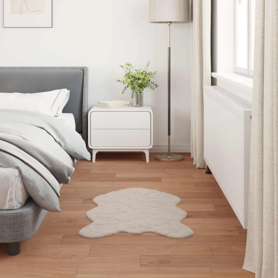 vidaXL Antislip vloerkleed van imitatie konijnenbont OLITE Beige, foto 3