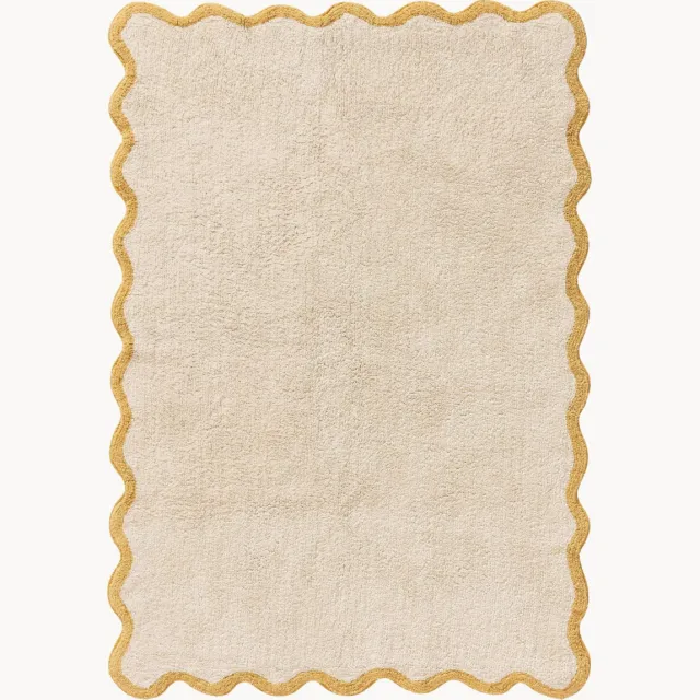 benuta Kindervloerkleed Emilia, handgetuft van katoen Beige