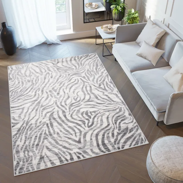 Tapiso Valley Vloerkleed Laagpolig Woonkamer Tapijt Maat- 200x300 Beige Grijs