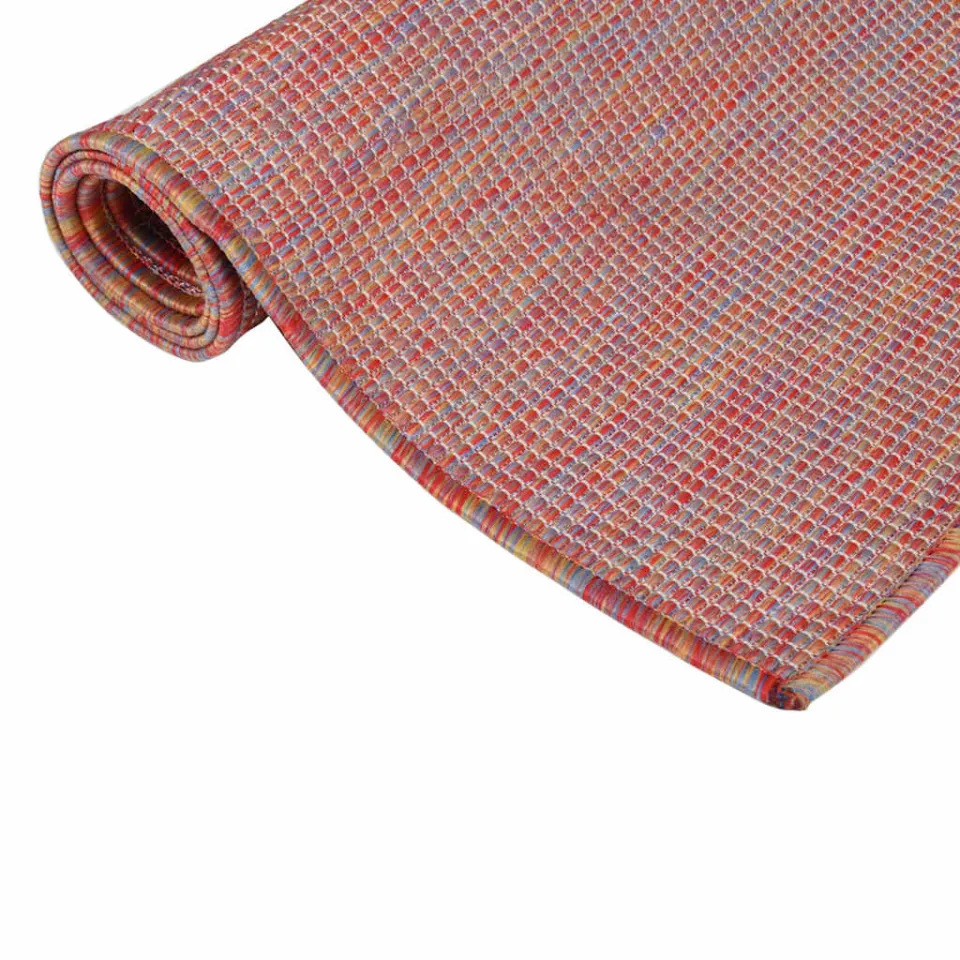 vidaXL Buitenkleed platgeweven 200x280 cm rood