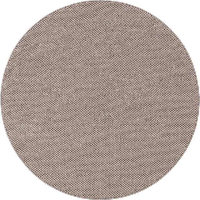 Dutch XXL Rond Effen Vloerkleed | Tapijt | Helix | Ribbels | Beige | 80x80 cm