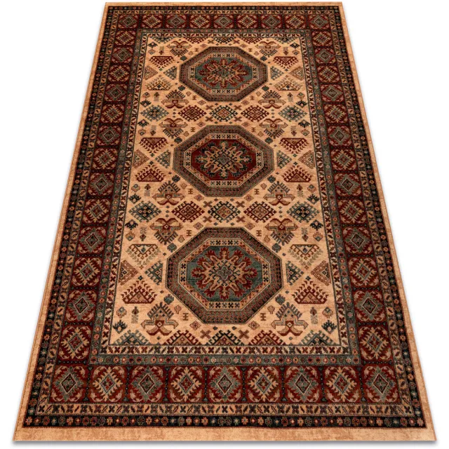 RUGSX Kleden Rugsx Wollen tapijt KASHQAI 4317 100 oosters, kader Oranje