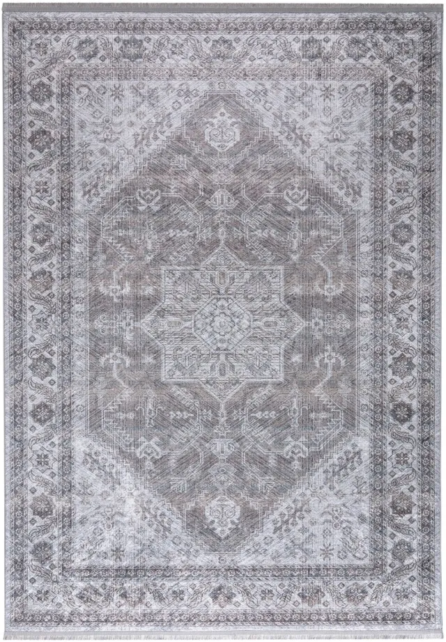 Muratap Star Vintage Vloerkleed Wasbaar Anti Slip Grijs Beige