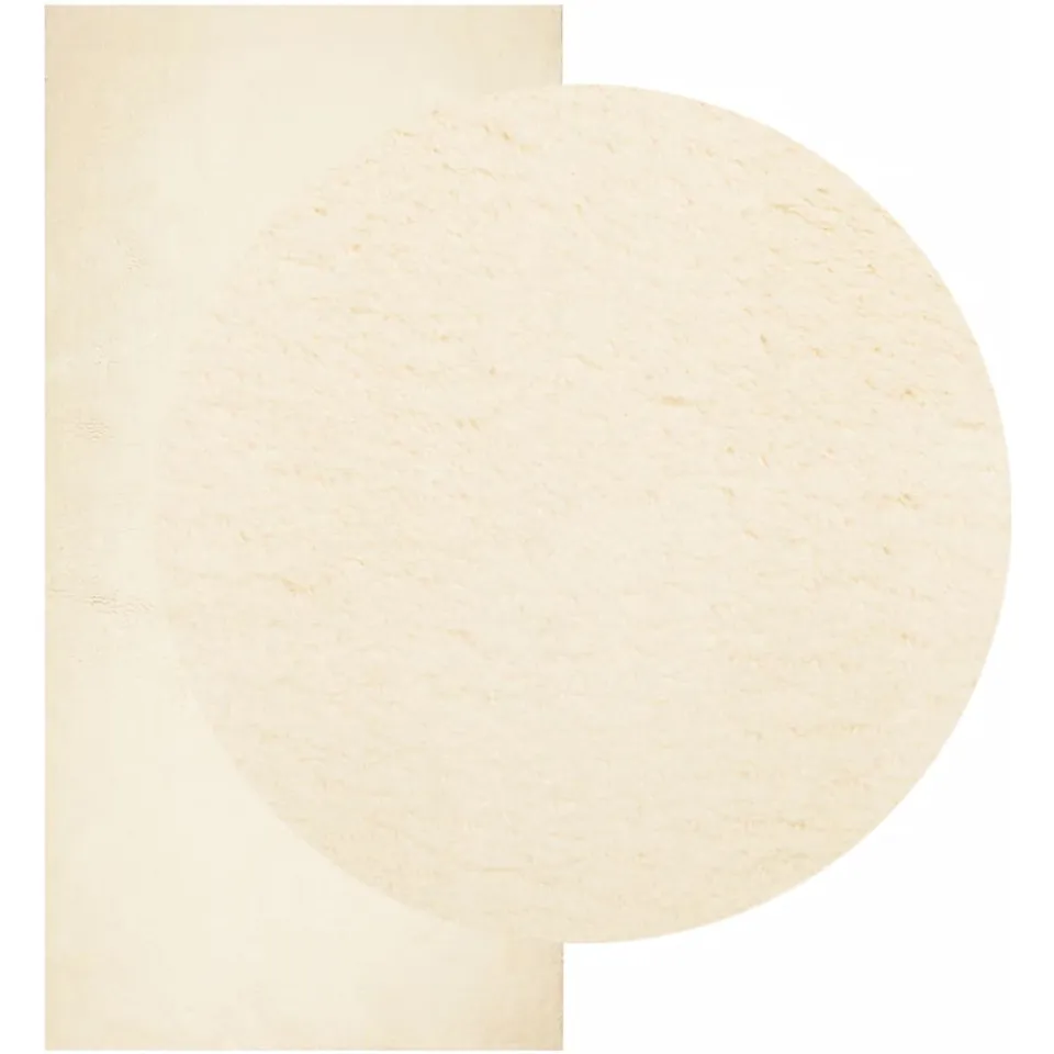 vidaXL Vloerkleed HUARTE laagpolig zacht wasbaar 100x200 cm crème