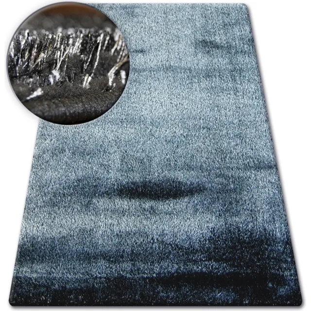 RUGSX Kleden Rugsx Tapijt SHAGGY VERONA ZWART/zilver 80x150 cm