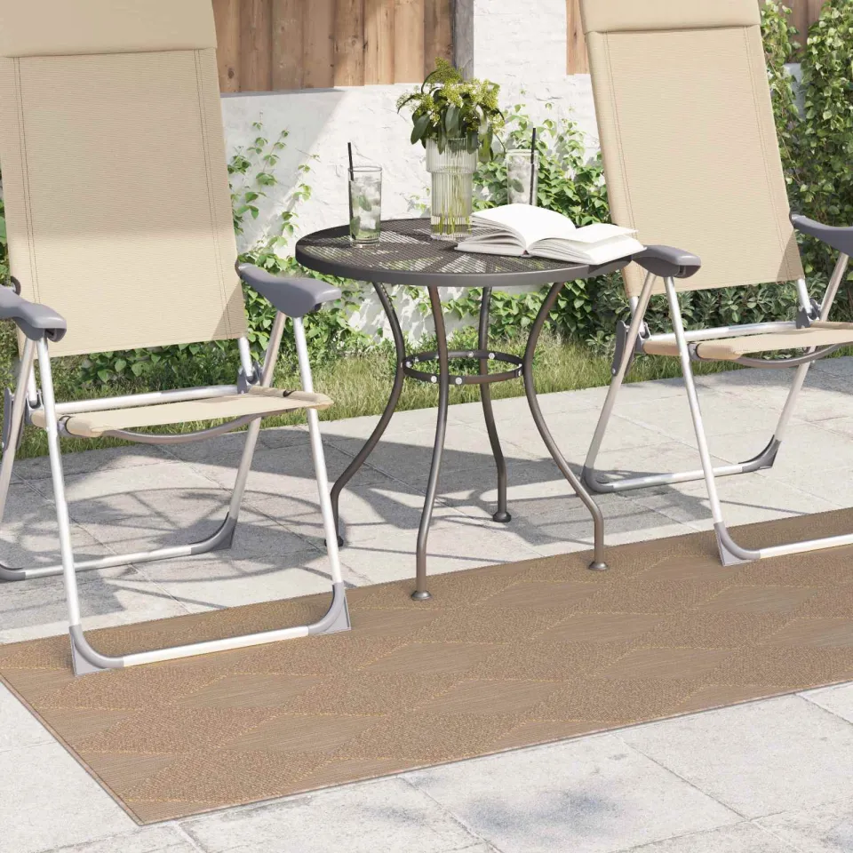 vidaXL Binnen- en buitentapijt AGIRA Naturel 150 x 80 cm Polyester, foto 3