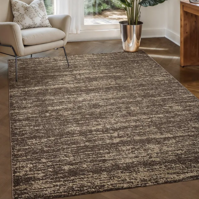 Muratap Relax Oslo - Laagpolig Effen Vloerkleed - Modern Tapijt - Bruin- 300x300 CM Vierkant