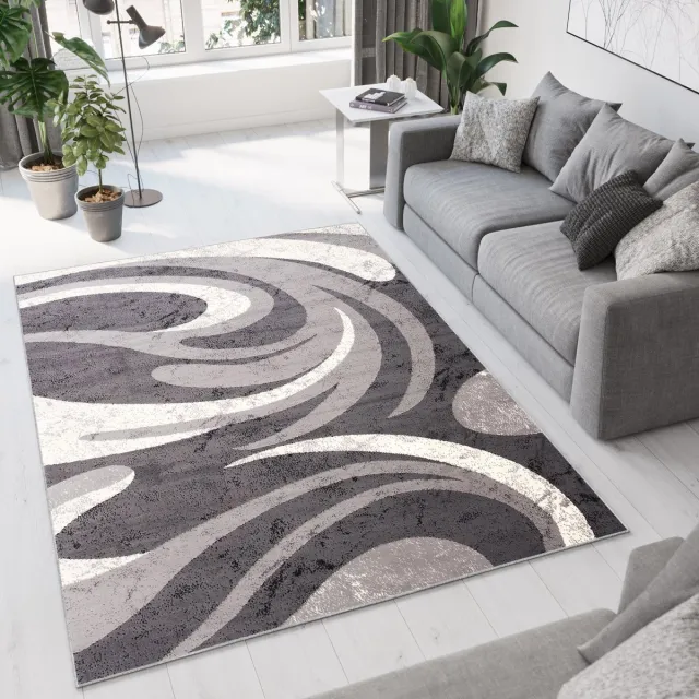 Tapiso Dream Vloerkleed Grijs Abstract Modern Woonkamer Tapijt Grijs 2
