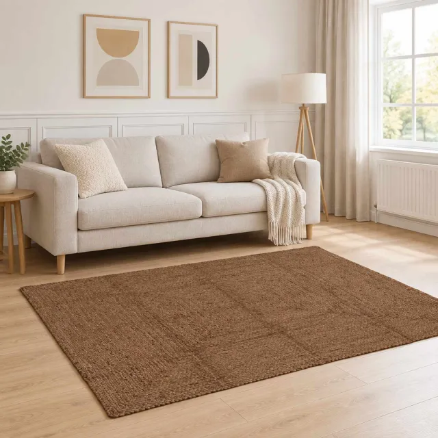 vidaXL Gebied Tapijt Grijs 140 x 200 cm Jute, foto 2