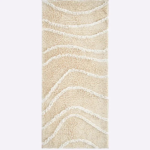 vloerkleed naturel golfdessin