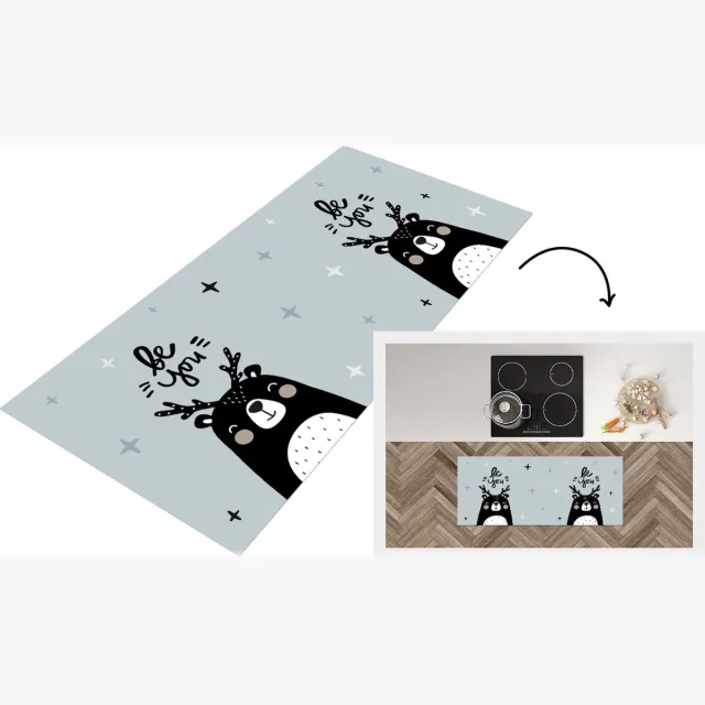 KitchenYeah Keukenloper - Loper keuken - Spreuken - Be you - Quotes - Kinderen - Keukenloper vinyl Multicolor
