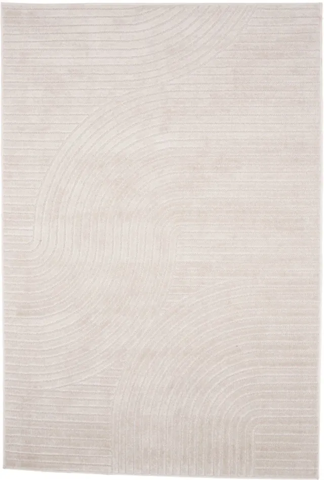 Nest living Misha Vloerkleed - Rechthoekig - Laagpolig - Scandinavisch - Modern - Vloerkleed met Geometrisch Patroon - Crème - 290 x 200 cm