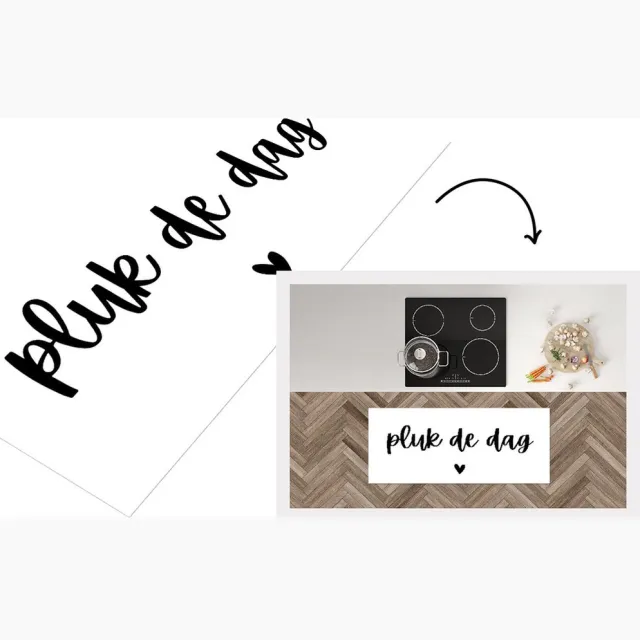 KitchenYeah Keukenloper - Loper keuken - Spreuken - Pluk de dag - Quotes - Carpe diem - Keukenloper vinyl Multicolor