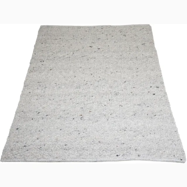 Veer Carpets Vloerkleed Steve Licht Grijs - Wollen Design Vloerkleed met Asymmetrisch Patroon in Scandinavische / Japandi Stijl