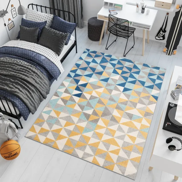 Tapiso Lazur Vloerkleed Grijs Blauw Woonkamer Abstract Tapijt, foto 8