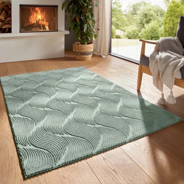 TrueWeave Zacht vloerkleed - Fuzz Whirl groen 160x230