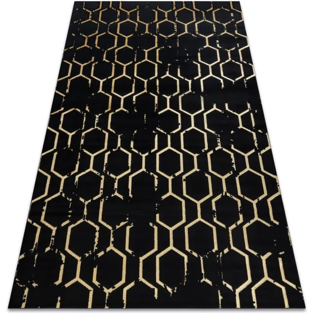 RUGSX Kleden Rugsx Tapijt GLOSS modern 407C 86 stijlvol, glamour, 120x170 cm Zwart