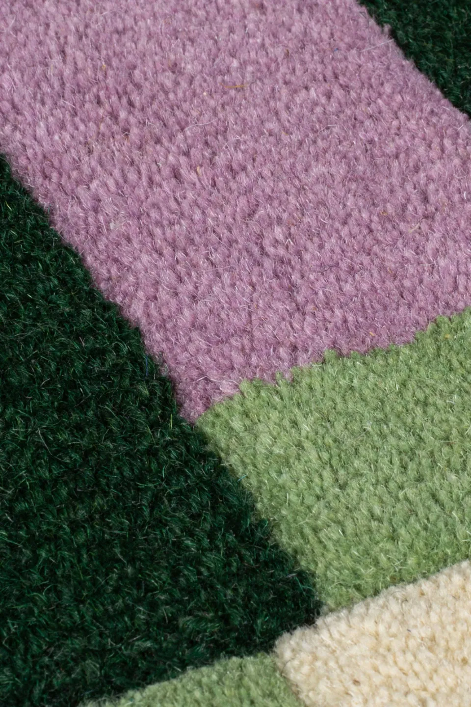 Flair Rugs Kai wollen vloerkleed met rand groen, foto 5