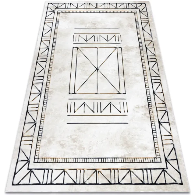 RUGSX Kleden Rugsx ANTICA 125 tek vloerkleed, modern kader, Grieks Beige
