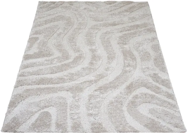 Veer Carpets Vloerkleed Isa Beige 70 - Design Hoog-Laag Vloerkleed in Scandinavische / Japandi Stijl