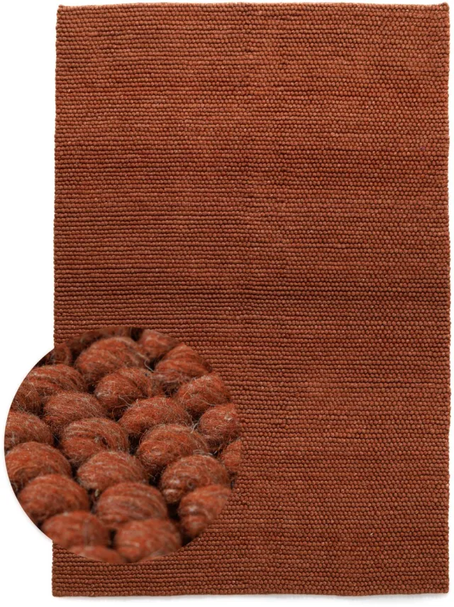Nordic Weavers Wollen vloerkleed - Fjell terracotta 160x240