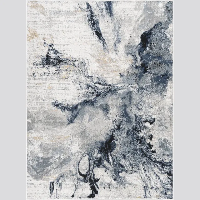 Surya Emma vloerkleed modern abstract donkerblauw