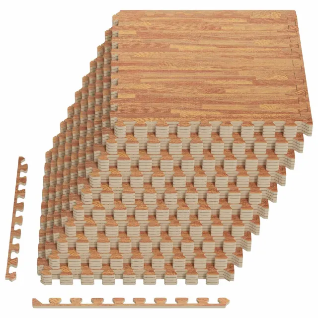 vidaXL Zwemgrondmat - 40 - st - Hout - 14,4 - m² - EVA - Schuim