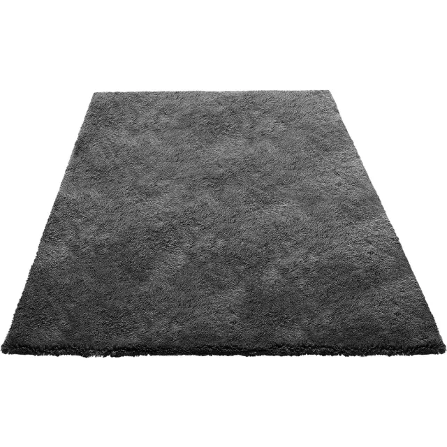Vevor Hoogpolig Tapijt 2438x1524 mm, Pluche Tapijt met Drielaags Materiaal, 35 mm Poolhoogte, Vloerkleed voor Woonkamer, Slaapkamer, Serre, Pluisvrij en Zacht, Antislip, Grijs