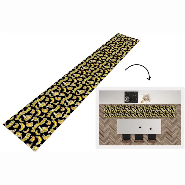 KitchenYeah Keukenloper - Loper keuken - Banaan - Patronen - Fruit - Keukenloper vinyl Multicolor