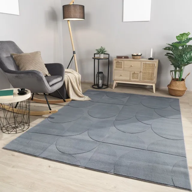 TT Home Woonkamertapijt eetkamer kortpolig geometrisch uiterlijk Skandi Boho effen kleuren 160 x 220 cm Rechthoek 160 x 220 cm Rechthoek antraciet