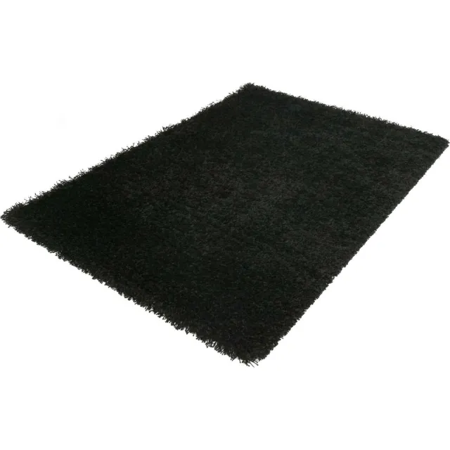 Merinos Vloerkleed Shaggy Plus 1074 Black 200x290 cm zwart