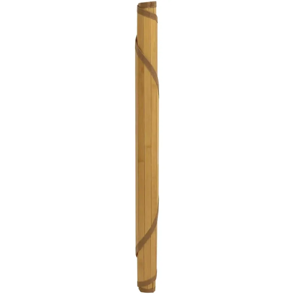vidaXL Vloerkleed rond 80 cm bamboe naturel Bruin