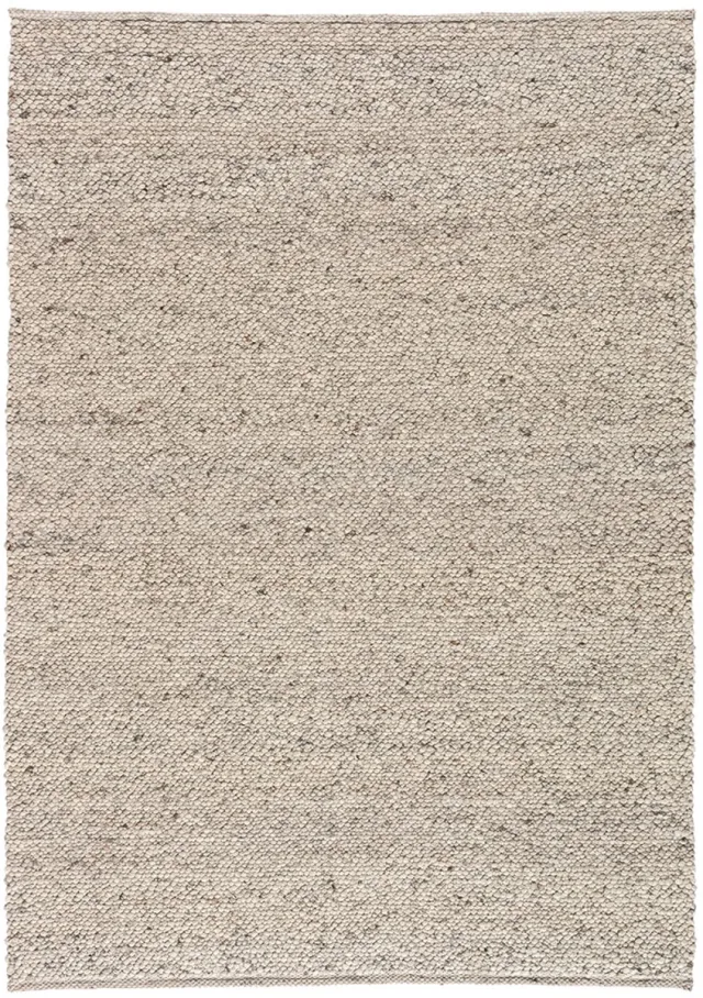 Lino Noble Taupe Vloerkleed 170x240cm - Handgeweven Luxueus Tapijt 100% gevilte wol - Laagpolig - 18mm dik - 3,7kg/m² - Tapijt Woonkamer - Vloerkleed Slaapkamer - Tapijt Eetkamer