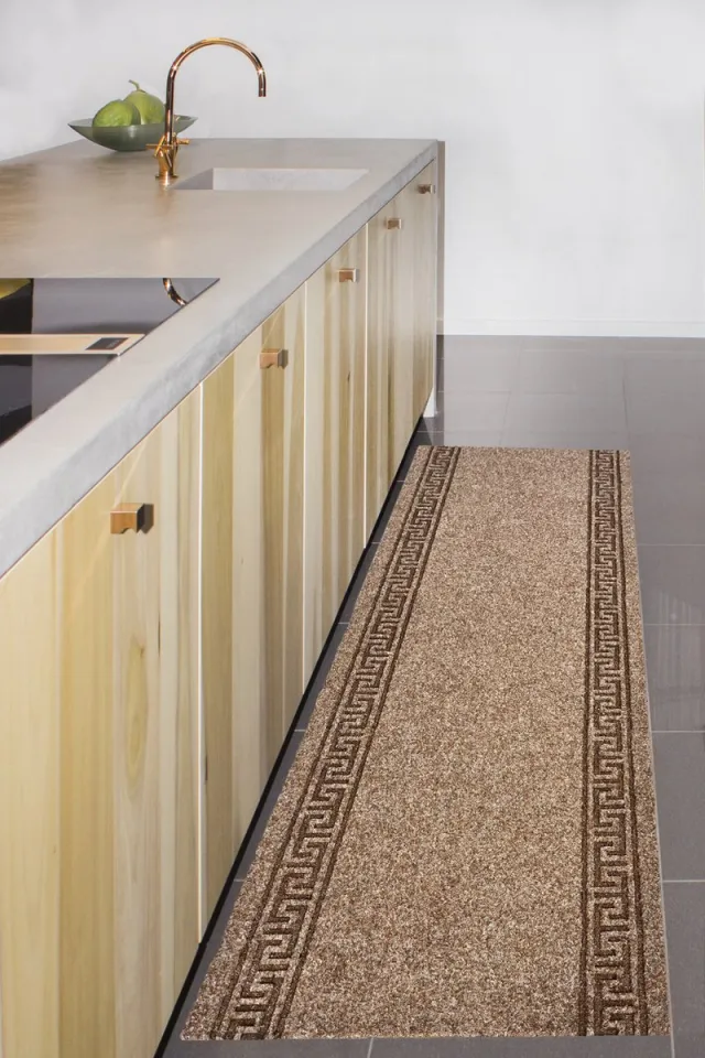 JYG Vloerkleed KRETA - Keukenmat - Keukenloper - Anti Slip - 66x300cm - Beige