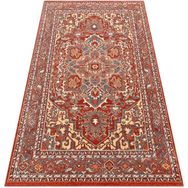 RUGSX Kleden Rugsx Wollen tapijt LEGEND 468 10 GB300 OSTA 80x160 cm Rood