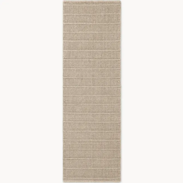 Ted Baker Handgeweven wollen laagpolige loper Parker Beige