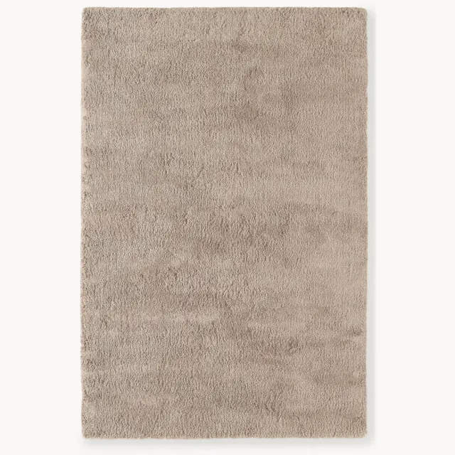 Westwing Collection Hoogpolig extra zacht vloerkleed Leighton Taupe