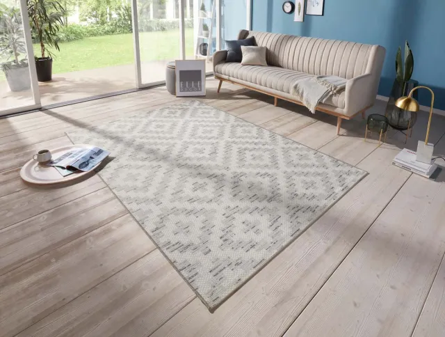 Binnen & buiten vloerkleed Creil Elle Decoration - crème 77x150